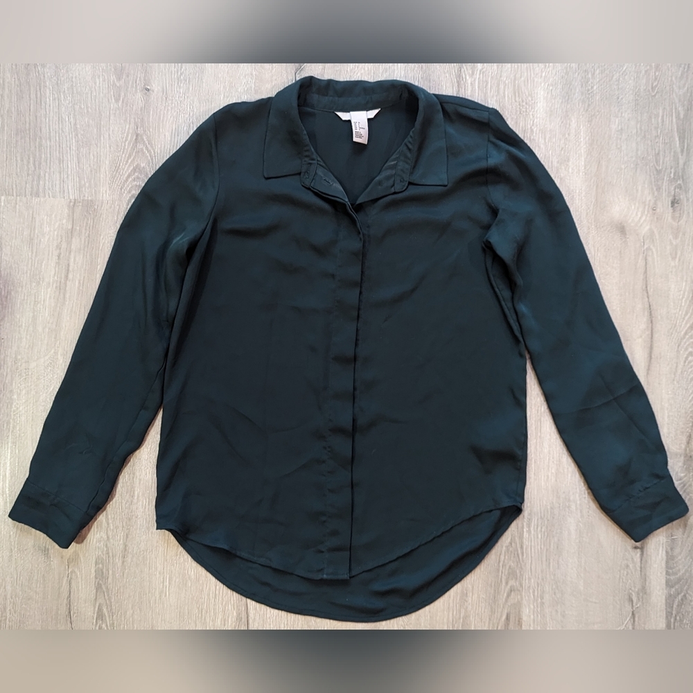LAST CHANCE Green Button Down Shirt H&M
